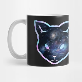 Prismatic iridescent milky way space cat Mug